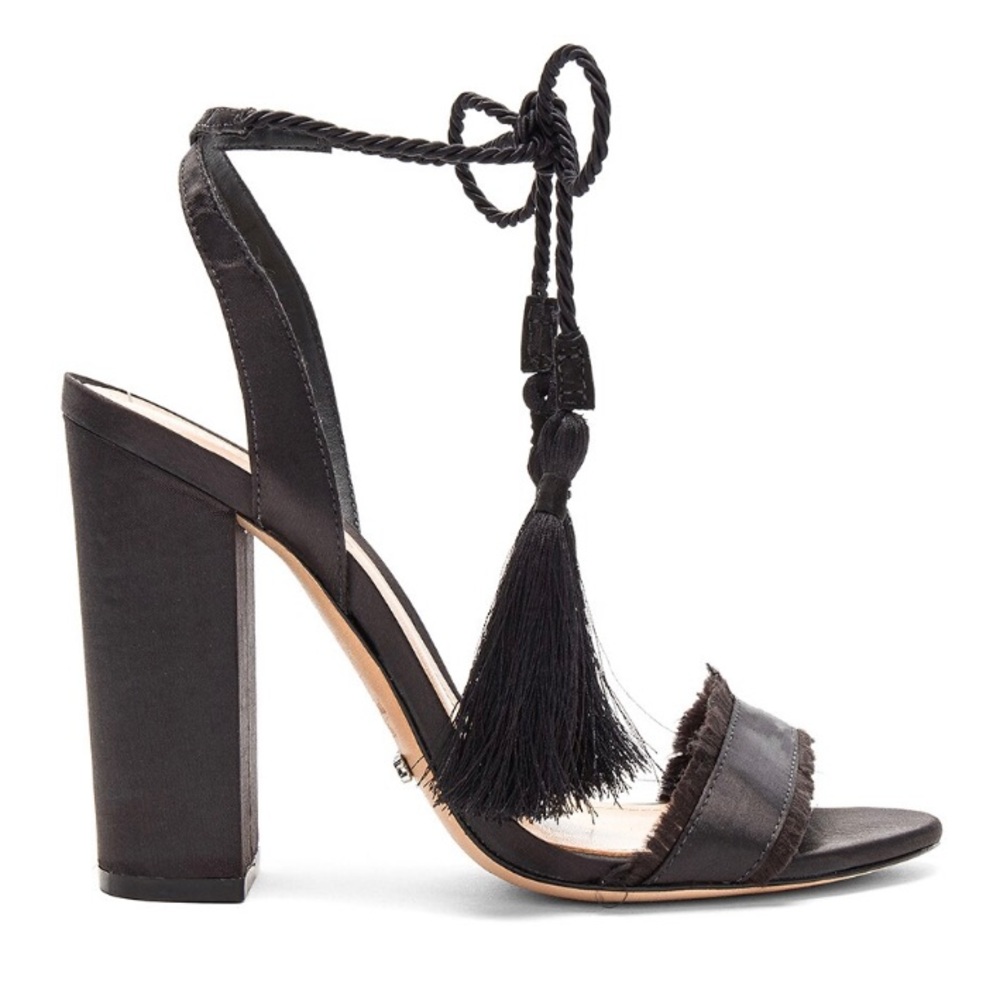 SCHUTZ BLACK SATIN PRIMM SHOE